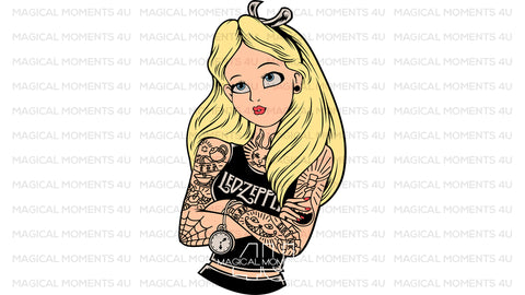 Disney Alice Rock SVG File, Digital Download, PNG, JPG, DXF